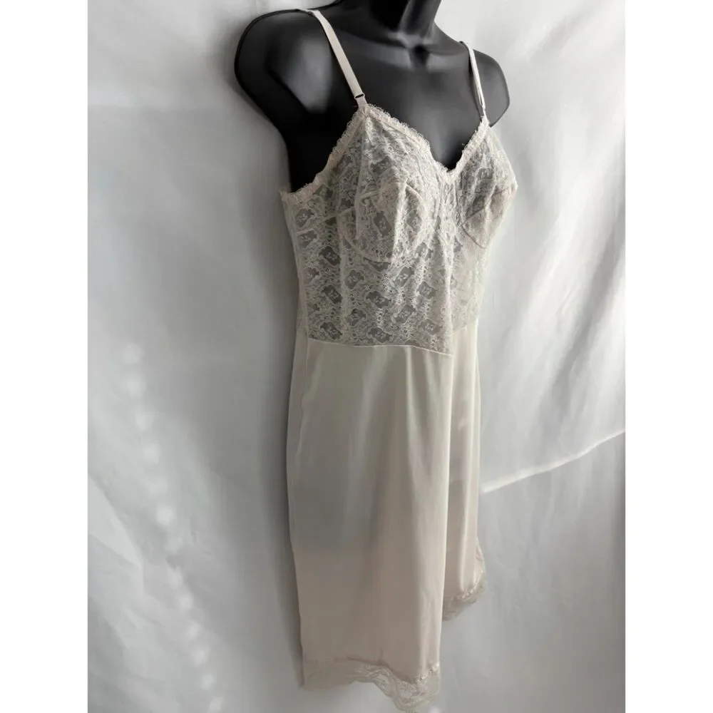 Vintage Legacies Blush Pink Nightgown Sexy Retro Victorian sz M Lace Trim Dress
